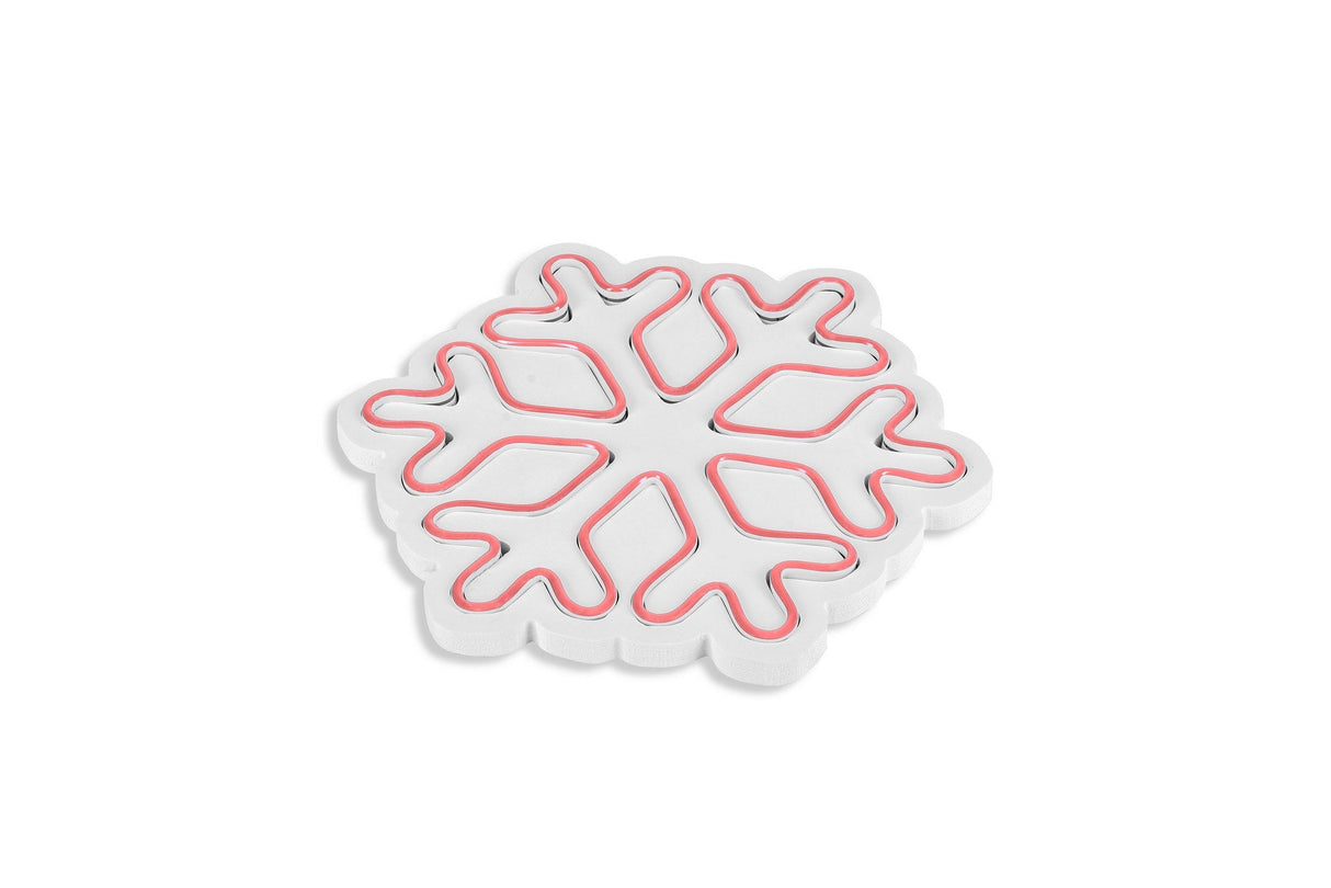 Lampă neon Snowflake, Diverse culori, 30x26x2 cm - Roz | SKU: 395NGR1962 | Lampă neon Snowflake, 30x26x2 cm, varianta Roz, produs pentru amenajarea locuinței, disponibil online în România la CasaMob