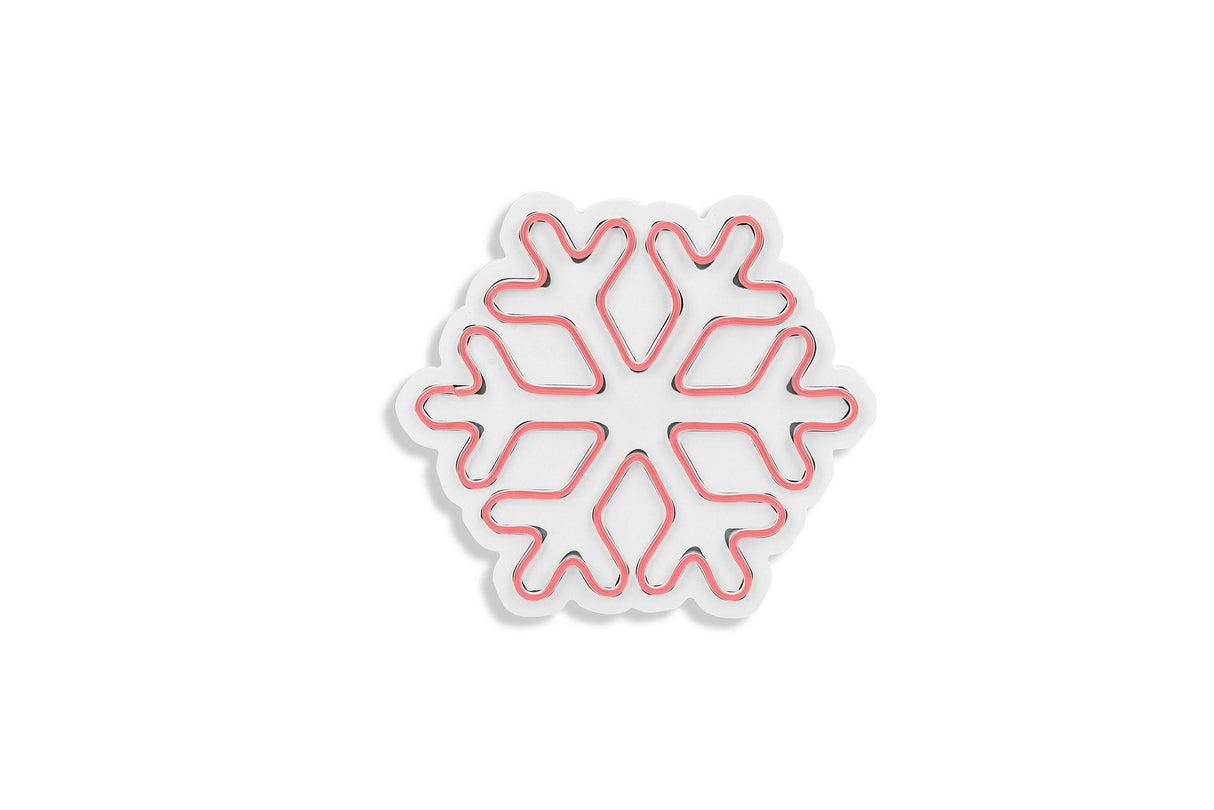 Lampă neon Snowflake, Diverse culori, 30x26x2 cm - Roz | SKU: 395NGR1962 | Lampă neon Snowflake, 30x26x2 cm, varianta Roz, produs pentru amenajarea locuinței, disponibil online în România la CasaMob