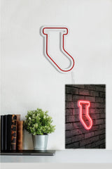 Lampă neon Socks, Diverse culori, 18x24x2 cm - Roșu | SKU: 395NGR1963 | Lampă neon Socks, 18x24x2 cm, varianta Roșu, produs pentru amenajarea locuinței, disponibil online în România la CasaMob