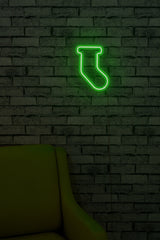 Lampă neon Socks, Diverse culori, 18x24x2 cm - Verde | SKU: 395NGR1965 | Lampă neon Socks, 18x24x2 cm, varianta Verde, produs pentru amenajarea locuinței, disponibil online în România la CasaMob