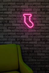 Lampă neon Socks, Diverse culori, 18x24x2 cm - Roz | SKU: 395NGR1967 | Lampă neon Socks, 18x24x2 cm, varianta Roz, produs pentru amenajarea locuinței, disponibil online în România la CasaMob