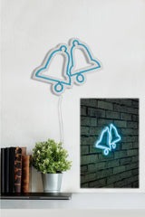 Lampă neon Bells, Diverse culori, 30x24x2 cm - Albastru | SKU: 395NGR1969 | Lampă neon Bells, 30x24x2 cm, varianta Albastru, produs pentru amenajarea locuinței, disponibil online în România la CasaMob