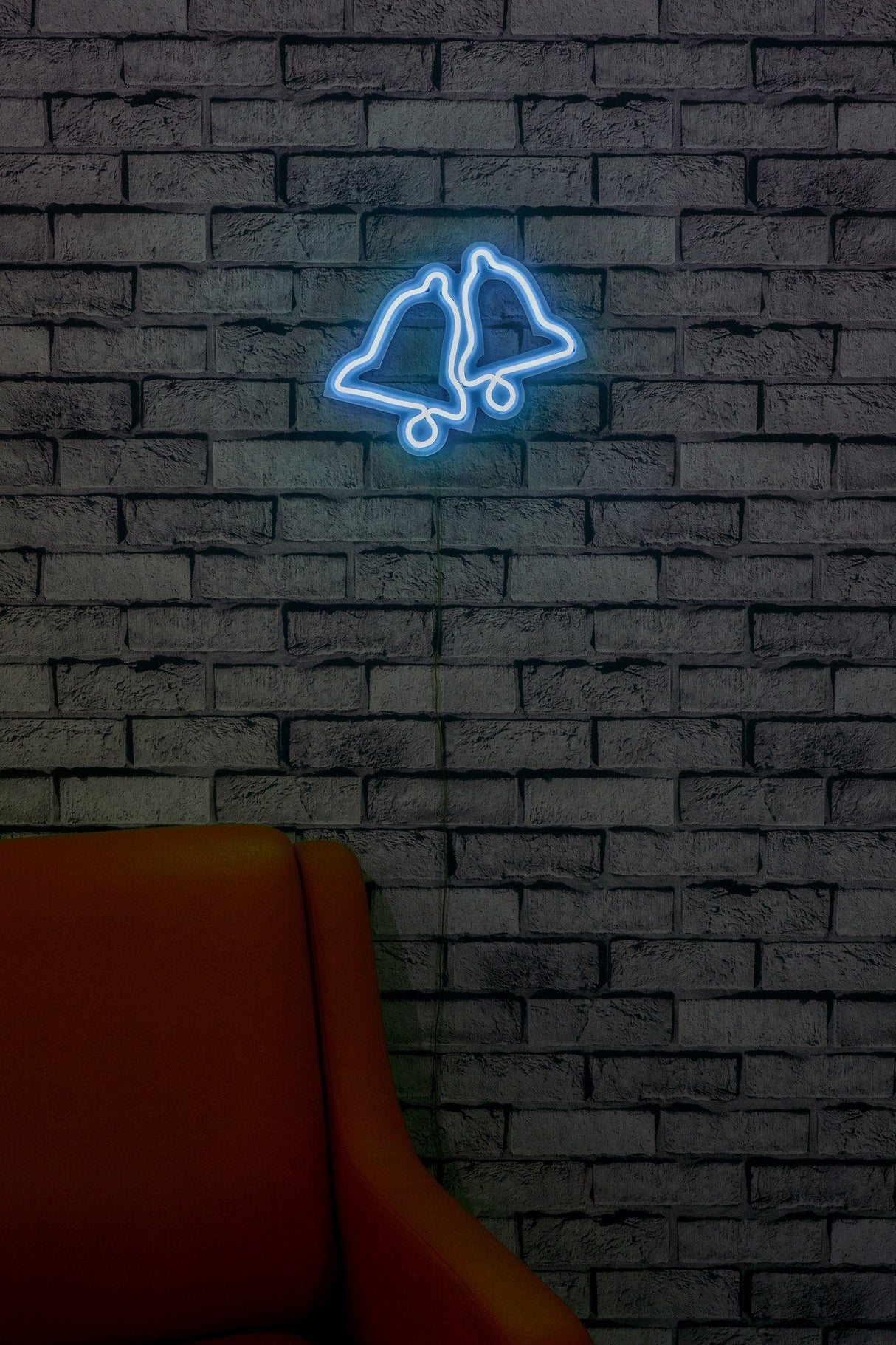 Lampă neon Bells, Diverse culori, 30x24x2 cm - Albastru | SKU: 395NGR1969 | Lampă neon Bells, 30x24x2 cm, varianta Albastru, produs pentru amenajarea locuinței, disponibil online în România la CasaMob