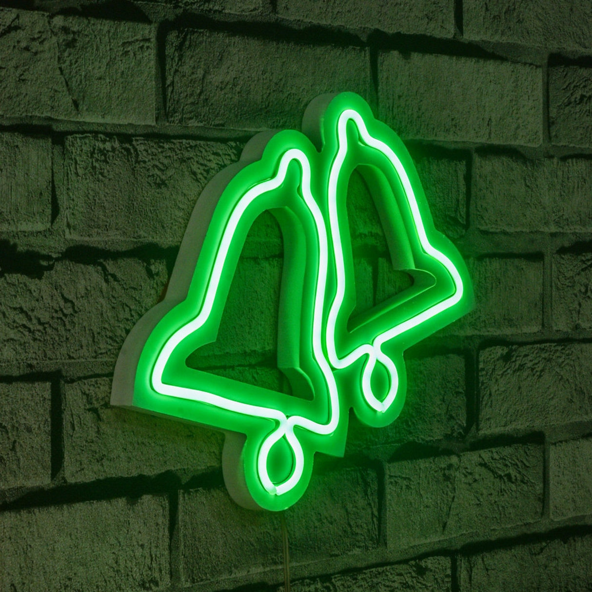 Lampă neon Bells, Diverse culori, 30x24x2 cm - Verde | SKU: 395NGR1970 | Lampă neon Bells, 30x24x2 cm, varianta Verde, produs pentru amenajarea locuinței, disponibil online în România la CasaMob