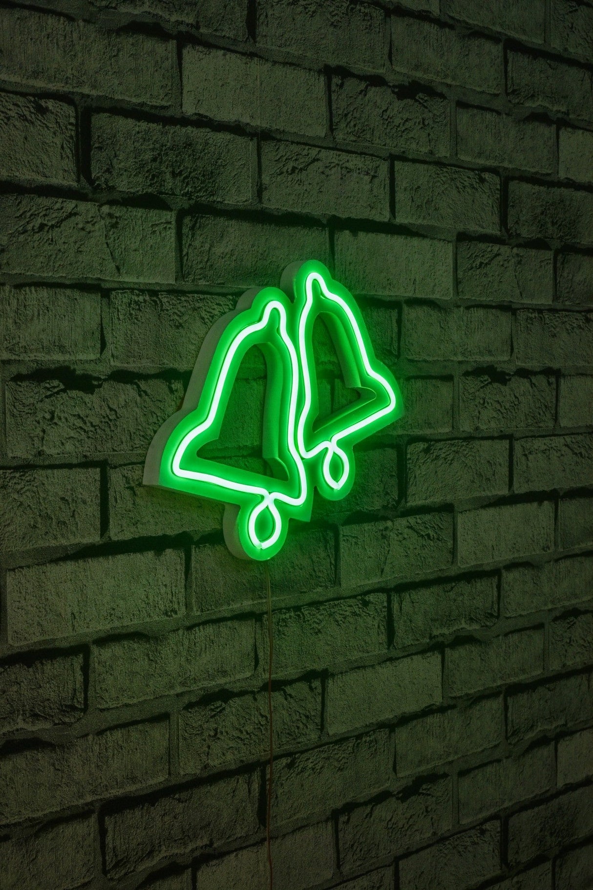 Lampă neon Bells, Diverse culori, 30x24x2 cm - Verde | SKU: 395NGR1970 | Lampă neon Bells, 30x24x2 cm, varianta Verde, produs pentru amenajarea locuinței, disponibil online în România la CasaMob