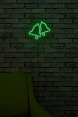 Lampă neon Bells, Diverse culori, 30x24x2 cm - Verde | SKU: 395NGR1970 | Lampă neon Bells, 30x24x2 cm, varianta Verde, produs pentru amenajarea locuinței, disponibil online în România la CasaMob