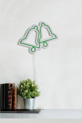 Lampă neon Bells, Diverse culori, 30x24x2 cm - Verde | SKU: 395NGR1970 | Lampă neon Bells, 30x24x2 cm, varianta Verde, produs pentru amenajarea locuinței, disponibil online în România la CasaMob