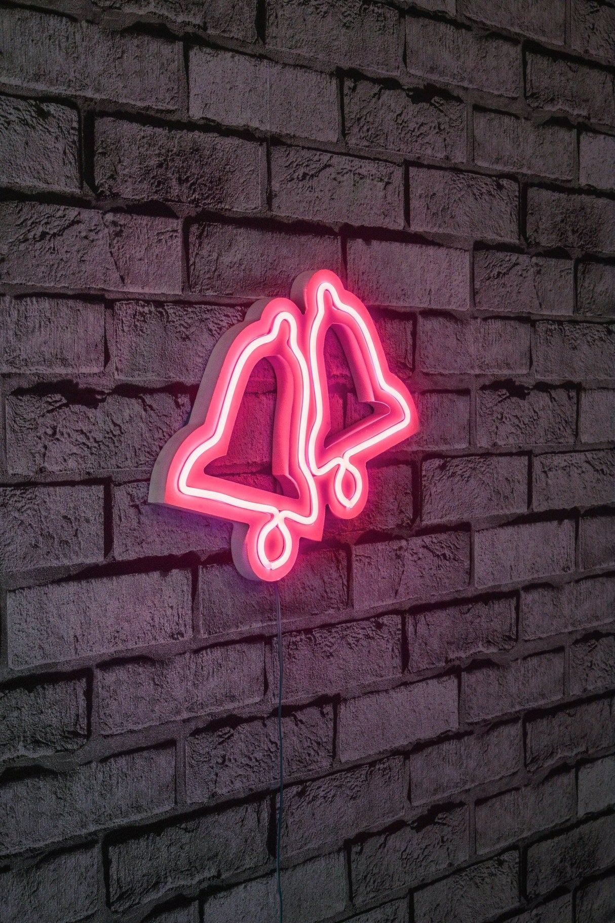 Lampă neon Bells, Diverse culori, 30x24x2 cm - Roz | SKU: 395NGR1972 | Lampă neon Bells, 30x24x2 cm, varianta Roz, produs pentru amenajarea locuinței, disponibil online în România la CasaMob