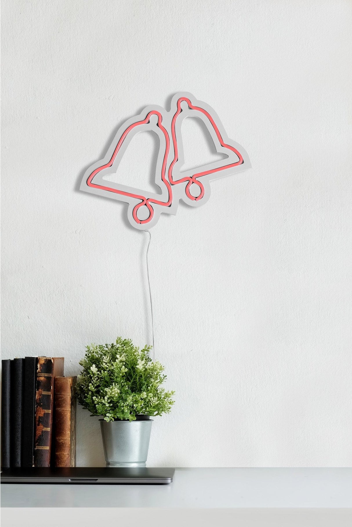 Lampă neon Bells, Diverse culori, 30x24x2 cm - Roz | SKU: 395NGR1972 | Lampă neon Bells, 30x24x2 cm, varianta Roz, produs pentru amenajarea locuinței, disponibil online în România la CasaMob