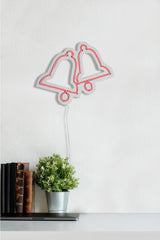 Lampă neon Bells, Diverse culori, 30x24x2 cm - Roz | SKU: 395NGR1972 | Lampă neon Bells, 30x24x2 cm, varianta Roz, produs pentru amenajarea locuinței, disponibil online în România la CasaMob