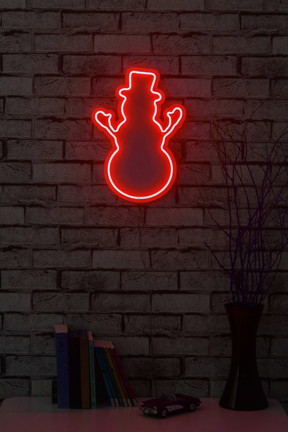 Lampă neon Snowman, Diverse culori, 18x35x2 cm - Roșu | SKU: 395NGR1978 | Lampă neon Snowman, 18x35x2 cm, varianta Roșu, produs pentru amenajarea locuinței, disponibil online în România la CasaMob