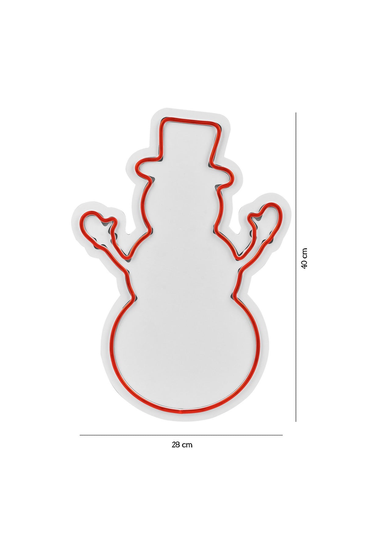 Lampă neon Snowman, Diverse culori, 18x35x2 cm - Roșu | SKU: 395NGR1978 | Lampă neon Snowman, 18x35x2 cm, varianta Roșu, produs pentru amenajarea locuinței, disponibil online în România la CasaMob