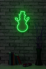 Lampă neon Snowman, Diverse culori, 18x35x2 cm - Verde | SKU: 395NGR1980 | Lampă neon Snowman, 18x35x2 cm, varianta Verde, produs pentru amenajarea locuinței, disponibil online în România la CasaMob