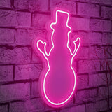 Lampă neon Snowman, Diverse culori, 18x35x2 cm - Roz | SKU: 395NGR1982 | Lampă neon Snowman, 18x35x2 cm, varianta Roz, produs pentru amenajarea locuinței, disponibil online în România la CasaMob