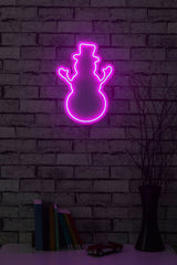 Lampă neon Snowman, Diverse culori, 18x35x2 cm - Roz | SKU: 395NGR1982 | Lampă neon Snowman, 18x35x2 cm, varianta Roz, produs pentru amenajarea locuinței, disponibil online în România la CasaMob