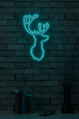 Lampă neon Deer, Diverse culori, 21x34x2 cm - Albastru | SKU: 395NGR1984 | Lampă neon Deer, 21x34x2 cm, varianta Albastru, produs pentru amenajarea locuinței, disponibil online în România la CasaMob