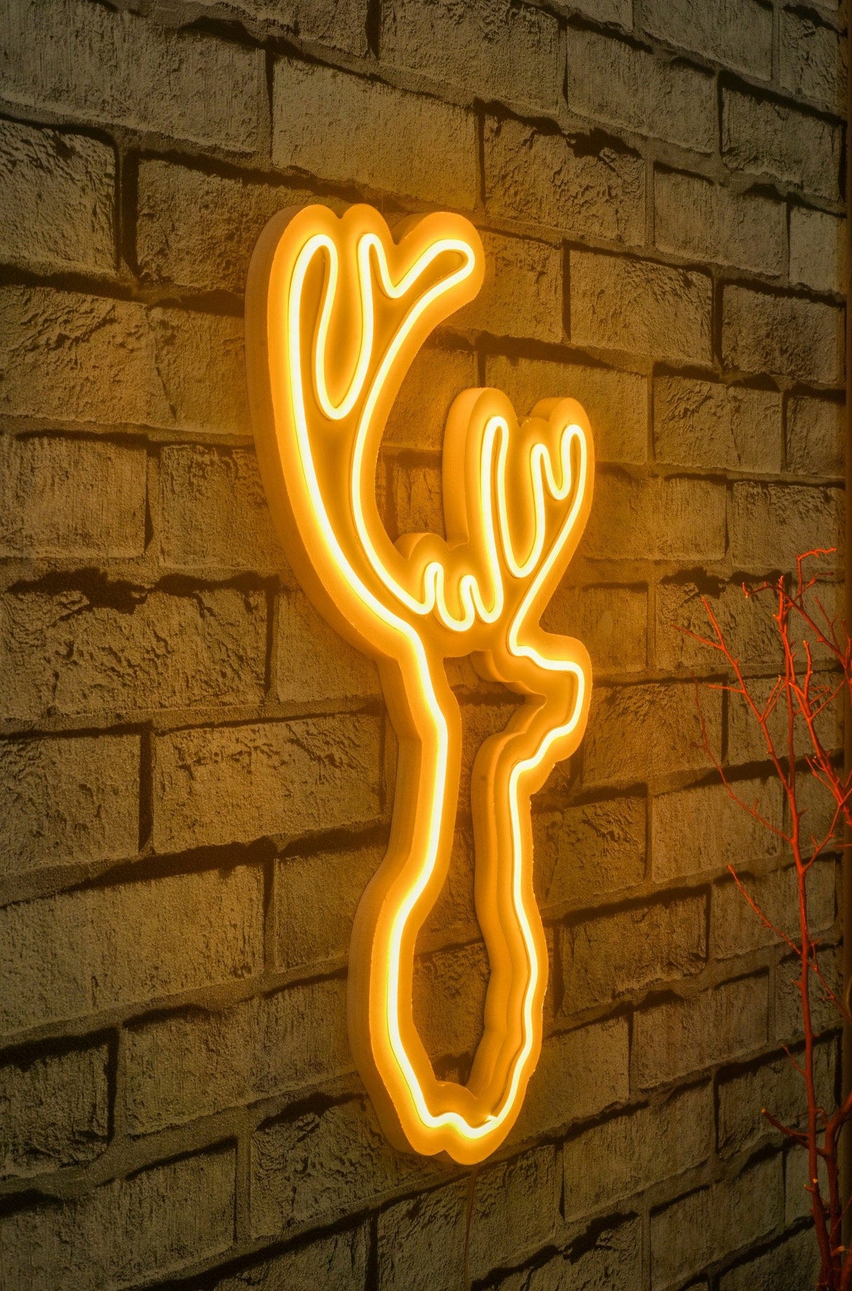 Lampă neon Deer, Diverse culori, 21x34x2 cm - Galben | SKU: 395NGR1986 | Lampă neon Deer, 21x34x2 cm, varianta Galben, produs pentru amenajarea locuinței, disponibil online în România la CasaMob