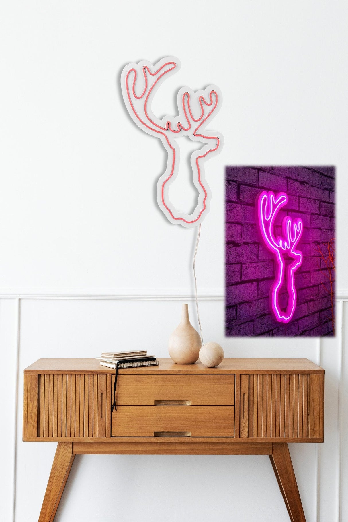 Lampă neon Deer, Diverse culori, 21x34x2 cm - Roz | SKU: 395NGR1987 | Lampă neon Deer, 21x34x2 cm, varianta Roz, produs pentru amenajarea locuinței, disponibil online în România la CasaMob