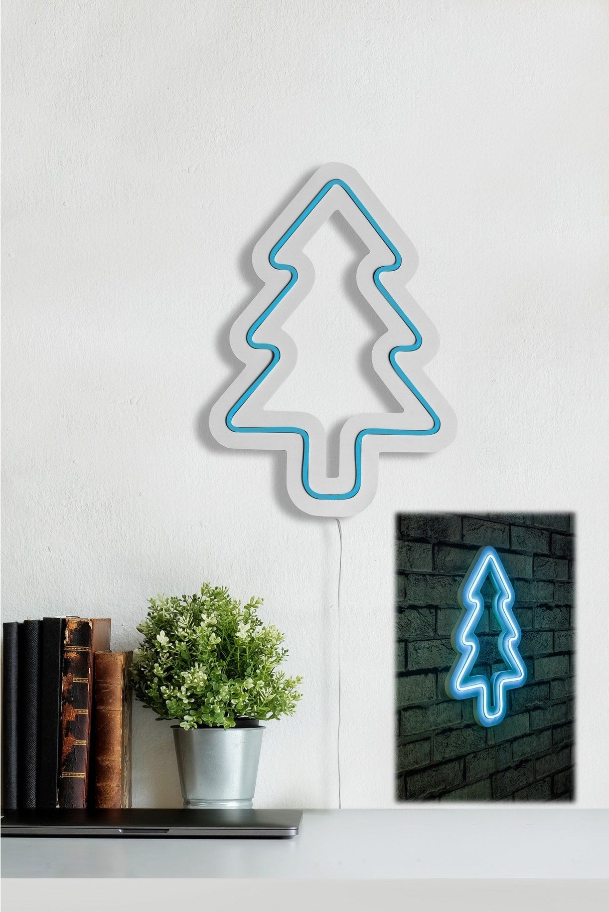 Lampă neon Christmas pin, Diverse culori, 21x30x2 cm - Albastru | SKU: 395NGR1994 | Lampă neon Christmas pin, 21x30x2 cm, varianta Albastru, produs pentru amenajarea locuinței, disponibil online în România la CasaMob