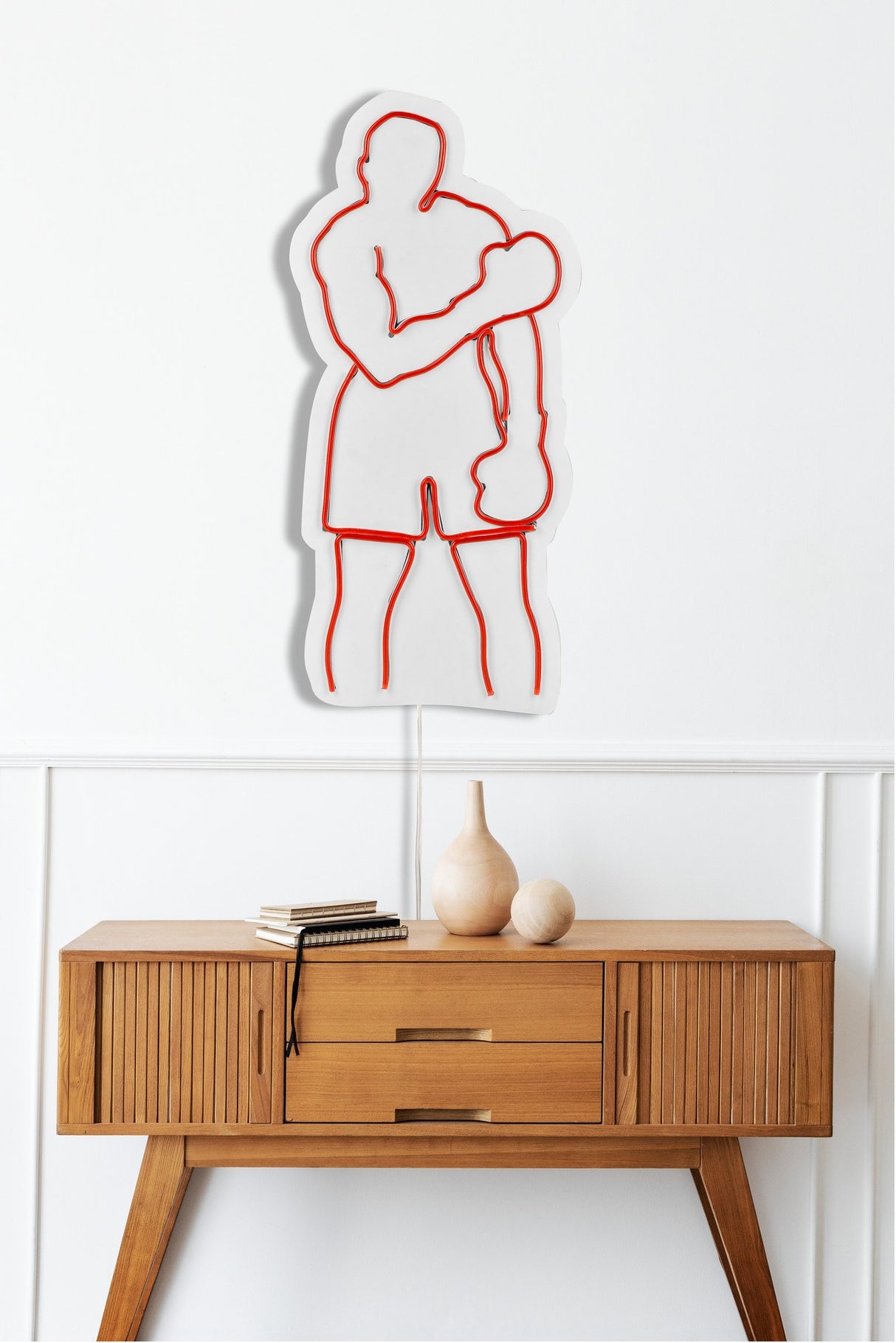 Lampă neon Muhammed Ali, Diverse culori, 28x60x2 cm - Roșu | SKU: 395NGR2067 | Lampă neon Muhammed Ali, 28x60x2 cm, varianta Roșu, produs pentru amenajarea locuinței, disponibil online în România la CasaMob