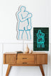 Albastru | SKU: 395NGR2068 | Lampă neon Muhammed Ali, 28x60x2 cm, varianta Albastru, produs pentru amenajarea locuinței, disponibil online în România la CasaMob