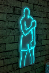Lampă neon Muhammed Ali, Diverse culori, 28x60x2 cm - Albastru | SKU: 395NGR2068 | Lampă neon Muhammed Ali, 28x60x2 cm, varianta Albastru, produs pentru amenajarea locuinței, disponibil online în România la CasaMob