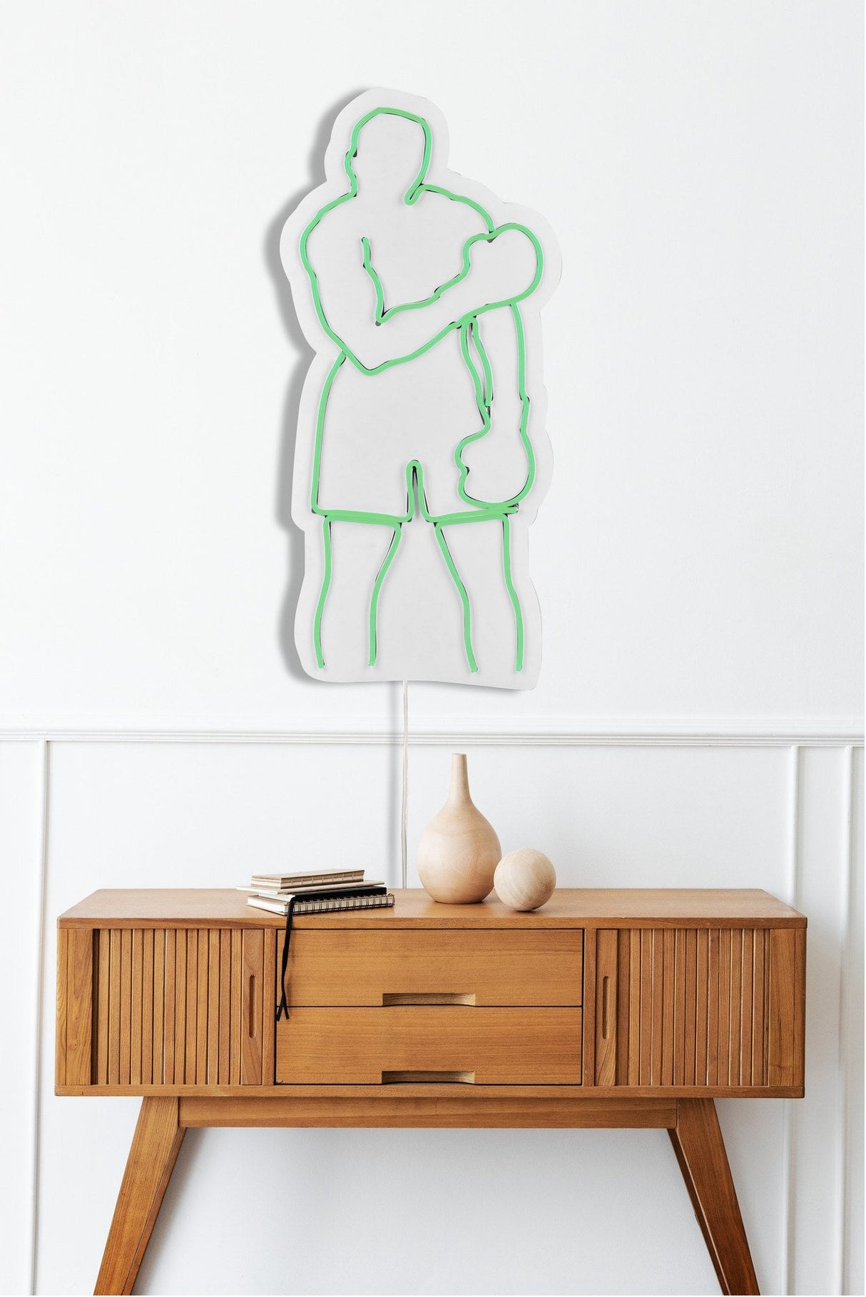 Lampă neon Muhammed Ali, Diverse culori, 28x60x2 cm - Verde | SKU: 395NGR2069 | Lampă neon Muhammed Ali, 28x60x2 cm, varianta Verde, produs pentru amenajarea locuinței, disponibil online în România la CasaMob