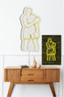Galben | SKU: 395NGR2070 | Lampă neon Muhammed Ali, 28x60x2 cm, varianta Galben, produs pentru amenajarea locuinței, disponibil online în România la CasaMob
