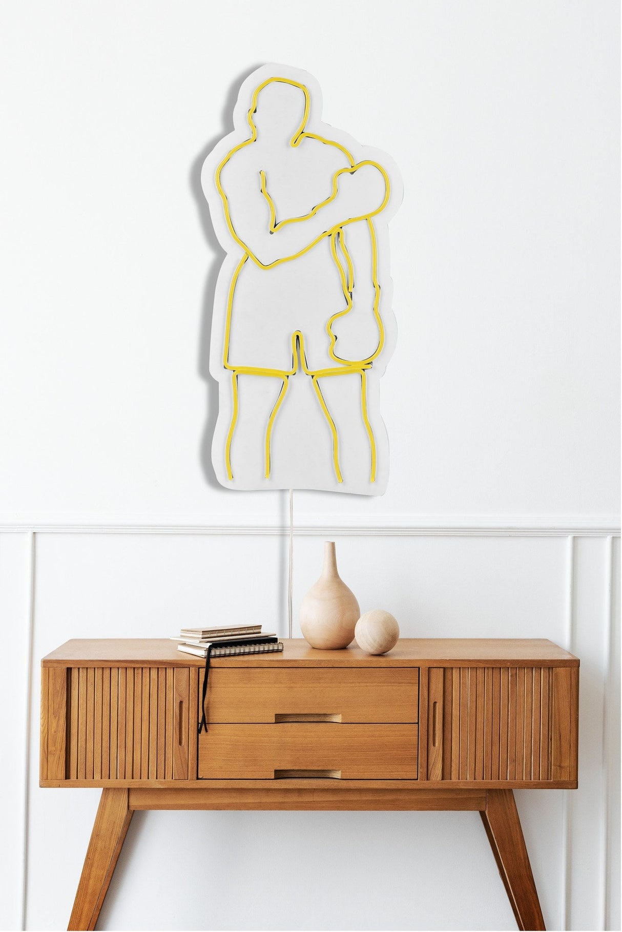 Lampă neon Muhammed Ali, Diverse culori, 28x60x2 cm - Galben | SKU: 395NGR2070 | Lampă neon Muhammed Ali, 28x60x2 cm, varianta Galben, produs pentru amenajarea locuinței, disponibil online în România la CasaMob