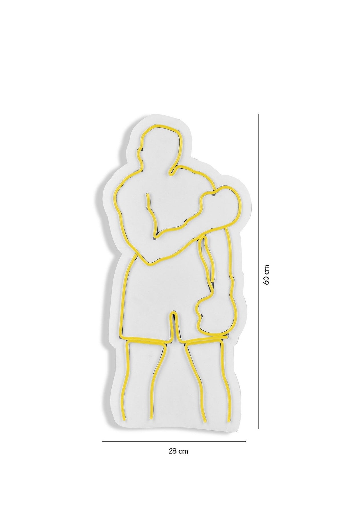 Lampă neon Muhammed Ali, Diverse culori, 28x60x2 cm - Galben | SKU: 395NGR2070 | Lampă neon Muhammed Ali, 28x60x2 cm, varianta Galben, produs pentru amenajarea locuinței, disponibil online în România la CasaMob