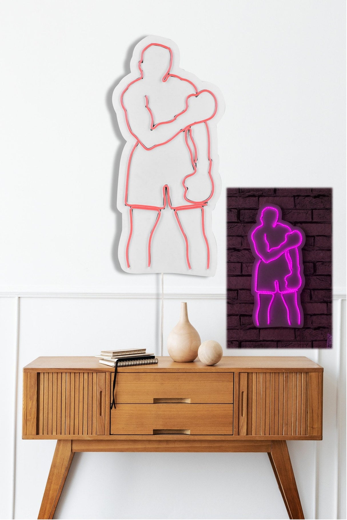 Lampă neon Muhammed Ali, Diverse culori, 28x60x2 cm - Roz | SKU: 395NGR2071 | Lampă neon Muhammed Ali, 28x60x2 cm, varianta Roz, produs pentru amenajarea locuinței, disponibil online în România la CasaMob