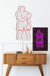 Roz | SKU: 395NGR2071 | Lampă neon Muhammed Ali, 28x60x2 cm, varianta Roz, produs pentru amenajarea locuinței, disponibil online în România la CasaMob