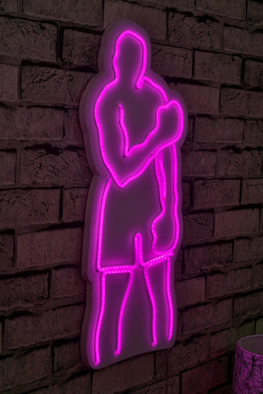Lampă neon Muhammed Ali, Diverse culori, 28x60x2 cm - Roz | SKU: 395NGR2071 | Lampă neon Muhammed Ali, 28x60x2 cm, varianta Roz, produs pentru amenajarea locuinței, disponibil online în România la CasaMob