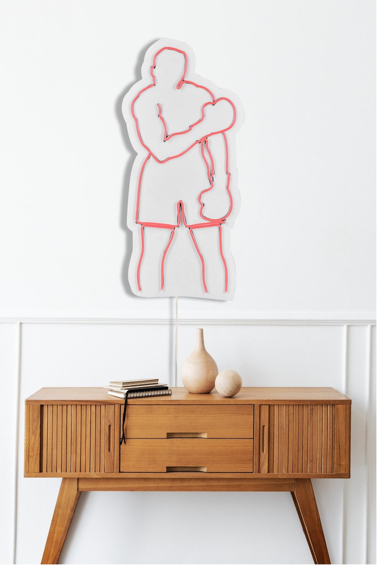 Lampă neon Muhammed Ali, Diverse culori, 28x60x2 cm - Roz | SKU: 395NGR2071 | Lampă neon Muhammed Ali, 28x60x2 cm, varianta Roz, produs pentru amenajarea locuinței, disponibil online în România la CasaMob