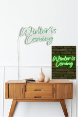 Lampă neon Winter is Coming, Diverse culori, 52x28x2 cm - Verde | SKU: 395NGR2098 | Lampă neon Winter is Coming, 52x28x2 cm, varianta Verde, produs pentru amenajarea locuinței, disponibil online în România la CasaMob