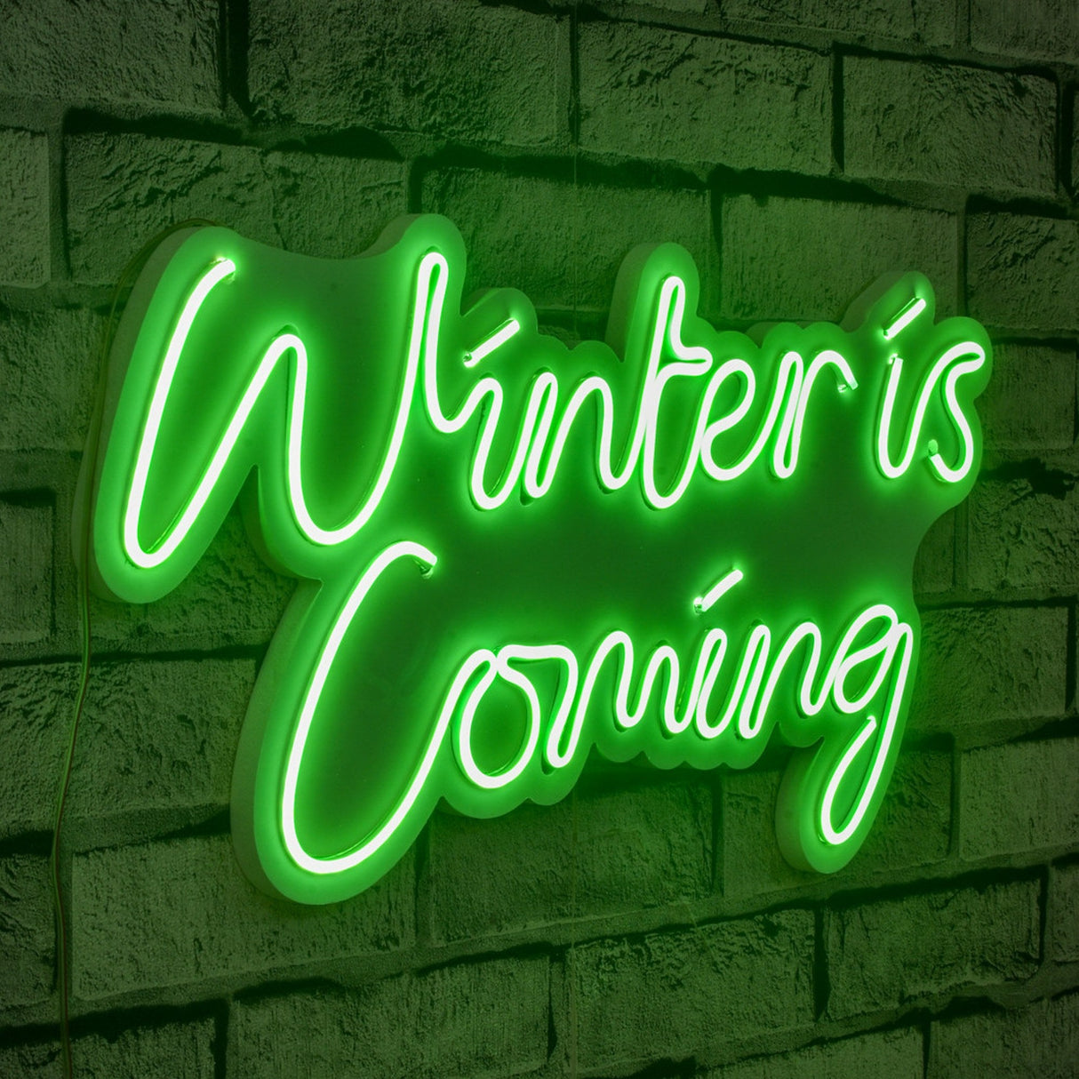 Lampă neon Winter is Coming, Diverse culori, 52x28x2 cm - Verde | SKU: 395NGR2098 | Lampă neon Winter is Coming, 52x28x2 cm, varianta Verde, produs pentru amenajarea locuinței, disponibil online în România la CasaMob
