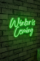 Lampă neon Winter is Coming, Diverse culori, 52x28x2 cm - Verde | SKU: 395NGR2098 | Lampă neon Winter is Coming, 52x28x2 cm, varianta Verde, produs pentru amenajarea locuinței, disponibil online în România la CasaMob