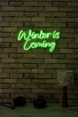 Lampă neon Winter is Coming, Diverse culori, 52x28x2 cm - Verde | SKU: 395NGR2098 | Lampă neon Winter is Coming, 52x28x2 cm, varianta Verde, produs pentru amenajarea locuinței, disponibil online în România la CasaMob