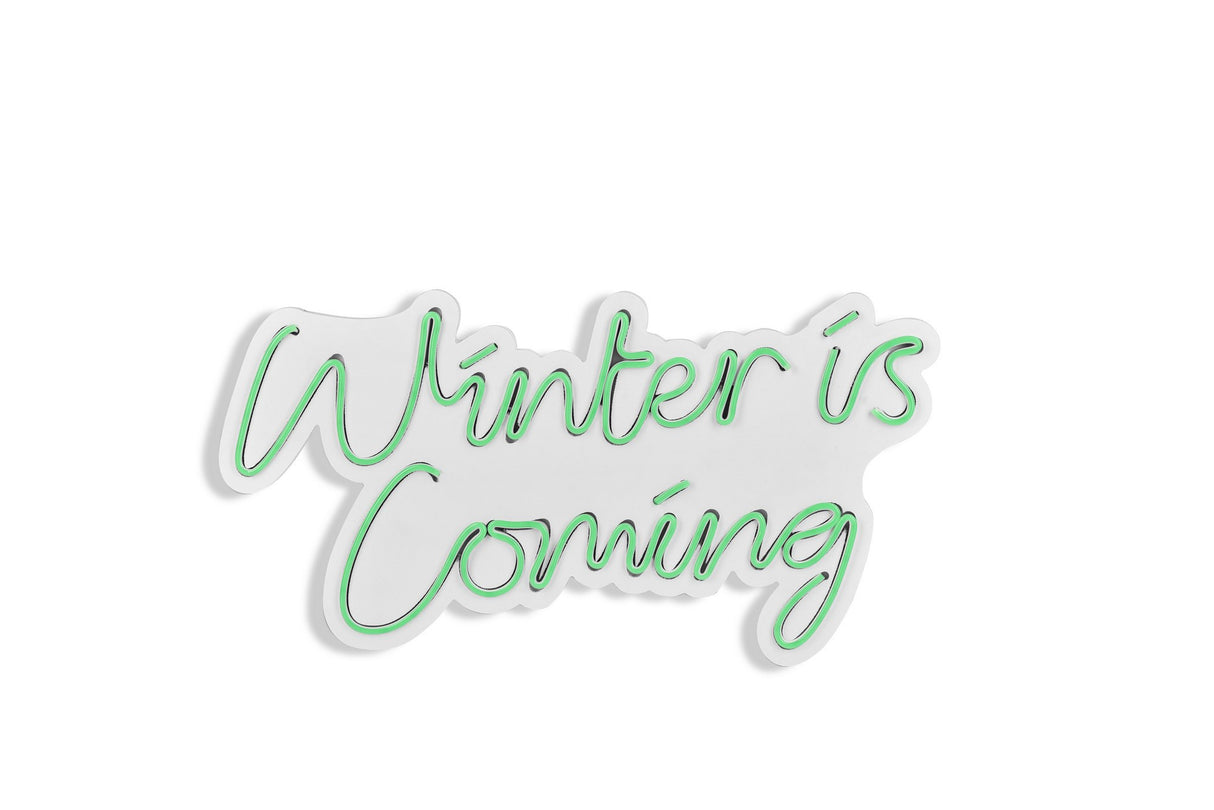 Lampă neon Winter is Coming, Diverse culori, 52x28x2 cm - Verde | SKU: 395NGR2098 | Lampă neon Winter is Coming, 52x28x2 cm, varianta Verde, produs pentru amenajarea locuinței, disponibil online în România la CasaMob