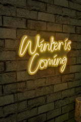 Lampă neon Winter is Coming, Diverse culori, 52x28x2 cm - Galben | SKU: 395NGR2099 | Lampă neon Winter is Coming, 52x28x2 cm, varianta Galben, produs pentru amenajarea locuinței, disponibil online în România la CasaMob