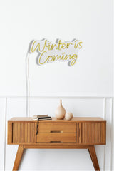 Lampă neon Winter is Coming, Diverse culori, 52x28x2 cm - Galben | SKU: 395NGR2099 | Lampă neon Winter is Coming, 52x28x2 cm, varianta Galben, produs pentru amenajarea locuinței, disponibil online în România la CasaMob