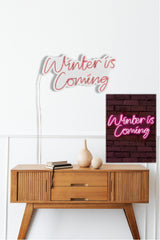 Lampă neon Winter is Coming, Diverse culori, 52x28x2 cm - Roz | SKU: 395NGR2101 | Lampă neon Winter is Coming, 52x28x2 cm, varianta Roz, produs pentru amenajarea locuinței, disponibil online în România la CasaMob