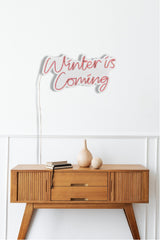 Lampă neon Winter is Coming, Diverse culori, 52x28x2 cm - Roz | SKU: 395NGR2101 | Lampă neon Winter is Coming, 52x28x2 cm, varianta Roz, produs pentru amenajarea locuinței, disponibil online în România la CasaMob