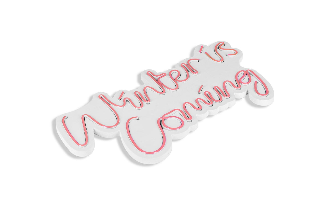 Lampă neon Winter is Coming, Diverse culori, 52x28x2 cm - Roz | SKU: 395NGR2101 | Lampă neon Winter is Coming, 52x28x2 cm, varianta Roz, produs pentru amenajarea locuinței, disponibil online în România la CasaMob