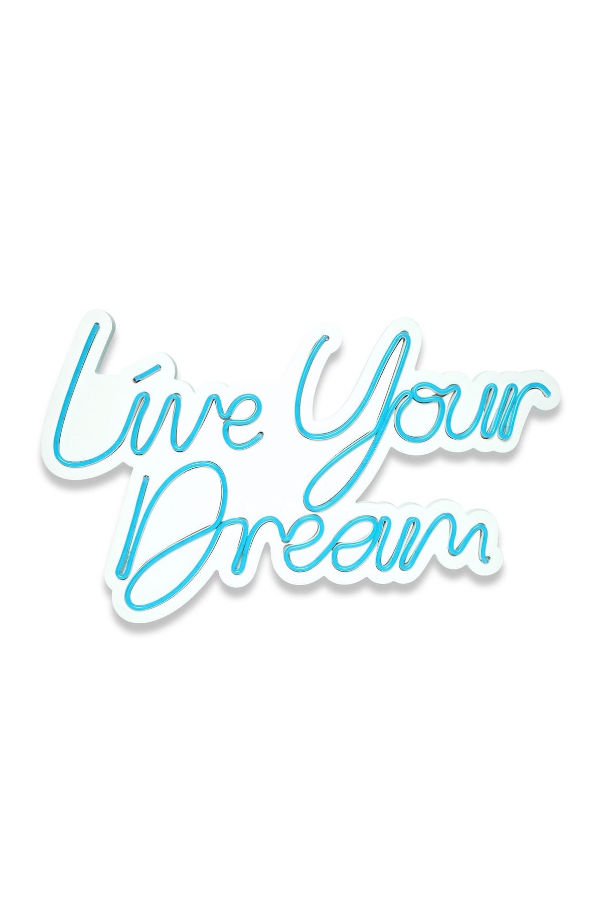 Lampă neon Live Your Dream, Diverse culori, 30x53x2 cm - Albastru | SKU: 395NGR2128 | Lampă neon Live Your Dream, 30x53x2 cm, varianta Albastru, produs pentru amenajarea locuinței, disponibil online în România la CasaMob