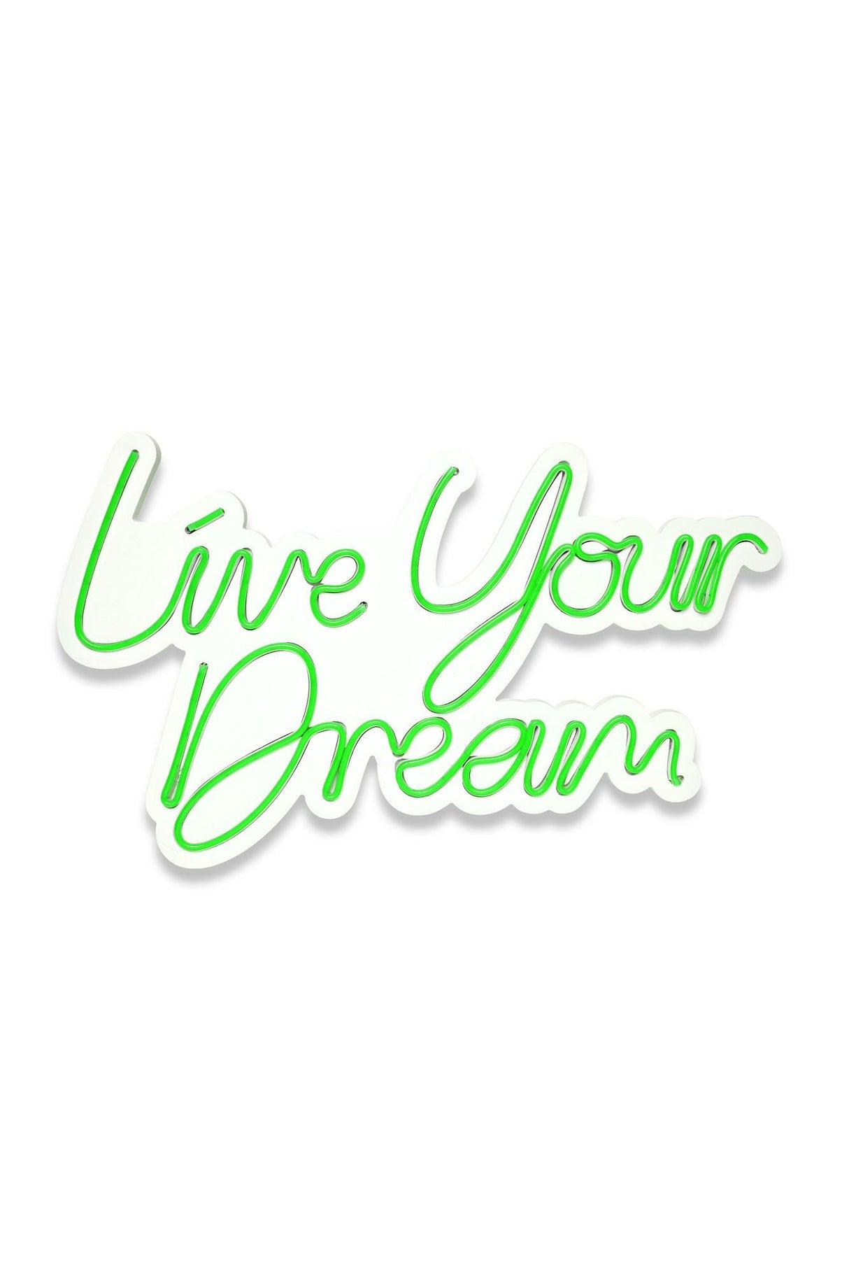 Lampă neon Live Your Dream, Diverse culori, 30x53x2 cm - Verde | SKU: 395NGR2129 | Lampă neon Live Your Dream, 30x53x2 cm, varianta Verde, produs pentru amenajarea locuinței, disponibil online în România la CasaMob