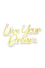 Lampă neon Live Your Dream, Diverse culori, 30x53x2 cm - Galben | SKU: 395NGR2130 | Lampă neon Live Your Dream, 30x53x2 cm, varianta Galben, produs pentru amenajarea locuinței, disponibil online în România la CasaMob