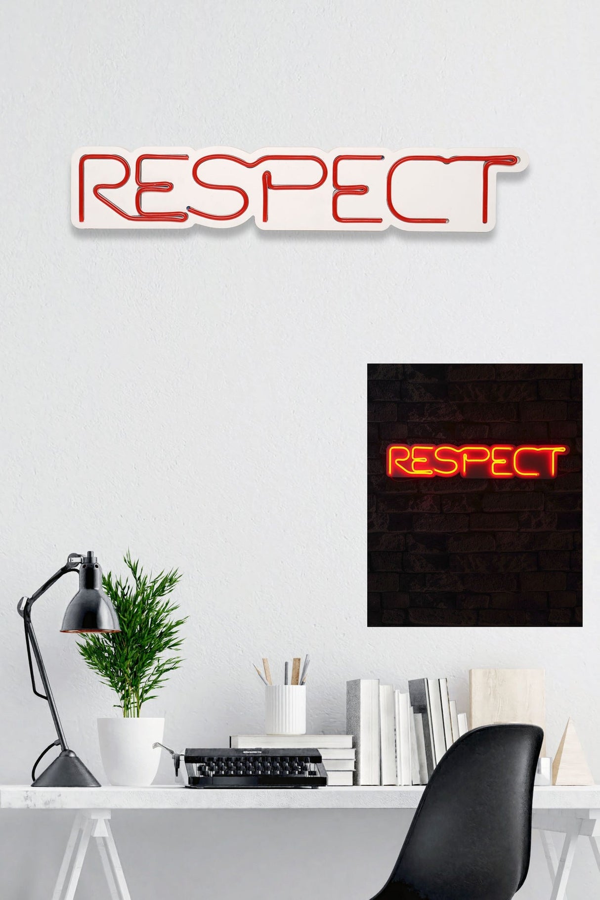 Lampă neon Respect, Diverse culori, 11x57x2 cm - Roșu | SKU: 395NGR2140 | Lampă neon Respect, 11x57x2 cm, varianta Roșu, produs pentru amenajarea locuinței, disponibil online în România la CasaMob