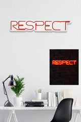 Lampă neon Respect, Diverse culori, 11x57x2 cm - Roșu | SKU: 395NGR2140 | Lampă neon Respect, 11x57x2 cm, varianta Roșu, produs pentru amenajarea locuinței, disponibil online în România la CasaMob