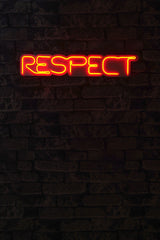 Lampă neon Respect, Diverse culori, 11x57x2 cm - Roșu | SKU: 395NGR2140 | Lampă neon Respect, 11x57x2 cm, varianta Roșu, produs pentru amenajarea locuinței, disponibil online în România la CasaMob
